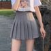 Pleated Skirt With Safety Shorts, Zipper & Button Front, Versatile Jk Uniform Skirt For Women And Girls_ecoleips.com