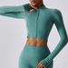 Women's Clothing Zipper Outdoor Running Sports Yoga Jacket Slimming Fitness Long Sleeved Jacket Girls Quick Drying Yoga Clothes_ecoleips.com