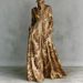 Cross-border European And American French-style Waist-cinching Slimming Long-sleeve Printed Elegant Retro Casual Dress,_ecoleips.com