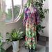 Women's Clothing Printed Gradient Dress Ruffle V Neck Sexy Slim Dress_ecoleips.com