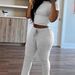 Women's Summer Two Piece Set European American Style round Neck Short Sleeve Top with Trousers_ecoleips.com