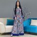 Modest Abaya Dress Bohemian Print Maxi Dress With Handcrafted Buttons Elegant Kaftan For Women, Perfect For Festivals & Special Occasions_ecoleips.com