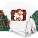 European And American Cross-border Foreign Trade Women's Clothing Christmas Merry Round Neck Printed Ladies Short Sleeve_ecoleips.com