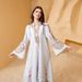 Modest Abaya Dress Muslim Women's Middle Eastern Style Casual Dress Dubai Travel Robe Rope Embroidery Abaya Polyester_ecoleips.com