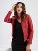 K Women's Leather Jacket Slim Fit Jacket Thin Jacket Motorcycle Suit Large Stand Up Collar_ecoleips.com