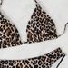 Women's Clothing Lace Up Leopard Print Sexy Bikini Split Swimsuit_ecoleips.com