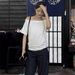 1pcs Summer Women Basic Model Solid Color T-Shirt Lady Short-Sleeved Skew Collar T-Shirt Female Street Style Sexy Slim Fit Tee_ecoleips.com