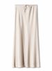 Women's Elegant High Waist Drawstring Tie Solid Color Satin Midi Skirt – Spring Summer Casual Gown 2026_ecoleips.com