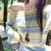 Korean-style Striped Short Hollow-out Long-sleeve Knit Top, Sun Protection Cover-up For Women, 2026 New Design Top With_ecoleips.com