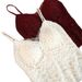 Lace Camisole With Chest Pads, Slim Fit, Fleece Lined, Anti-Exposure, Sexy Pure Desire Style, Internet Celebrity Top For_ecoleips.com
