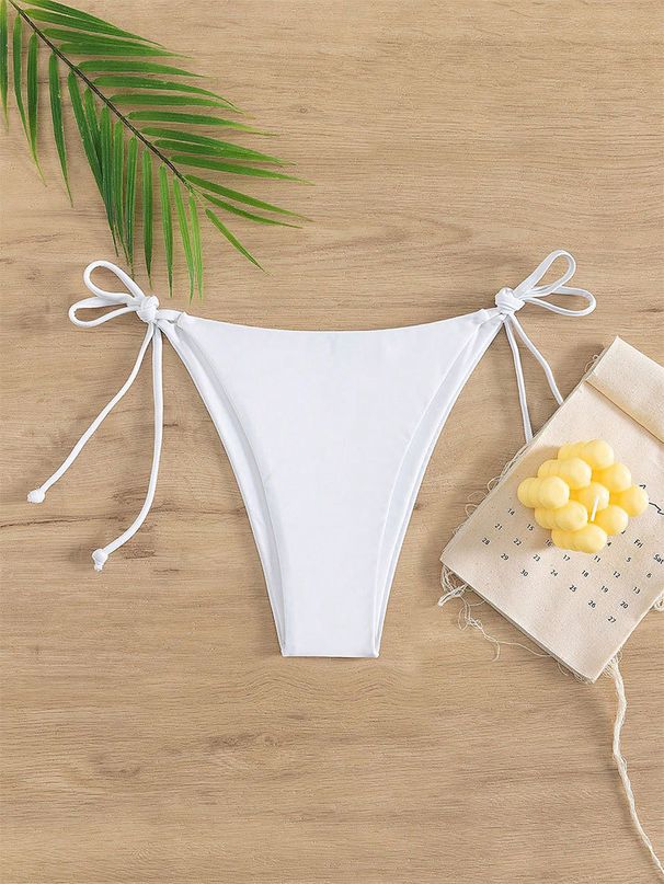 2025foreign Trade Solid Color Strap Halter Neck Hot Spring Bikini Three Point Beach Vacation Split Swimsuit Female_ecoleips.com