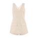 Women's Clothing Fashion V Neck Vest Top Shorts Suit Summer Khaki Workplace Two Piece Suit For Women_ecoleips.com