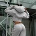 G24TP143 New Street Style European And American Long Sleeve Fleece Zipper Hooded Sweatshirt Casual Jacket For Women_ecoleips.com