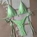 Women's Clothing Tie-Up Pleated Bikini Set – Style Solid Color Artful Pleating Two-Piece Swimsuit For Women_ecoleips.com