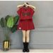 Women's Clothing Fashion Casual Sports Suit Letter Half Sleeve Top Slim Shorts Two Piece Suit_ecoleips.com