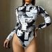 European And American Cross-border Spring/summer Hot-selling New Gradient Color 3D Digital Print Women's Long-sleeve_ecoleips.com