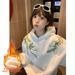Women's Retro Embroidered Hooded Sweatshirt Casual Lazy Style Fleece Lined Thickened Men's Hoodie Heavy Duty Machine Embroidered for Autumn And Winter_ecoleips.com