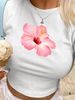 Women's Clothing Short Hot Girl Slim Top Short Sleeve Printed T Shirt Women's Baby Tee_ecoleips.com