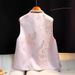 Women's retro jacquard brocade vest vest new Chinese style buttoned jacket waistcoat_ecoleips.com