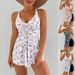 Women's Clothing Bikini Sexy Pit Tube Top High Split Front Twist Swimsuit Bikini_ecoleips.com