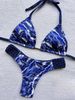Women's Sexy Beach Swimwear Braided Print Bikini Swimsuit_ecoleips.com
