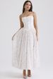 2024 Spring/Summer New Women's Fashion European And American Style Floral Solid Color Sexy Slit Tight Tube Dress_ecoleips.com