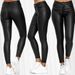High Waist PU Leather Skinny Pants For Women - Stretchable Slim Fit Trousers, Comfortable & Stylish, Office & Casual Wear_ecoleips.com