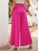 K New Women's Elastic Waisted High Waisted Slightly Spicy Pants, Loose Casual Pants With Pockets_ecoleips.com