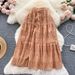 Women's Clothing Lace Embroidery Hook Flower Skirt With High Waist And Slimming Sweet And Versatile Holiday Style Fairy Skirt_ecoleips.com