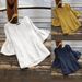 Women's Clothing 2025 New Summer Solid Color Round Neck Top Ruffle Sleeve Blouse_ecoleips.com