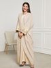 Verve 2025 New Clothing Muslim Fashion Elegant Cardigan Embroidered Dress Abaya_ecoleips.com