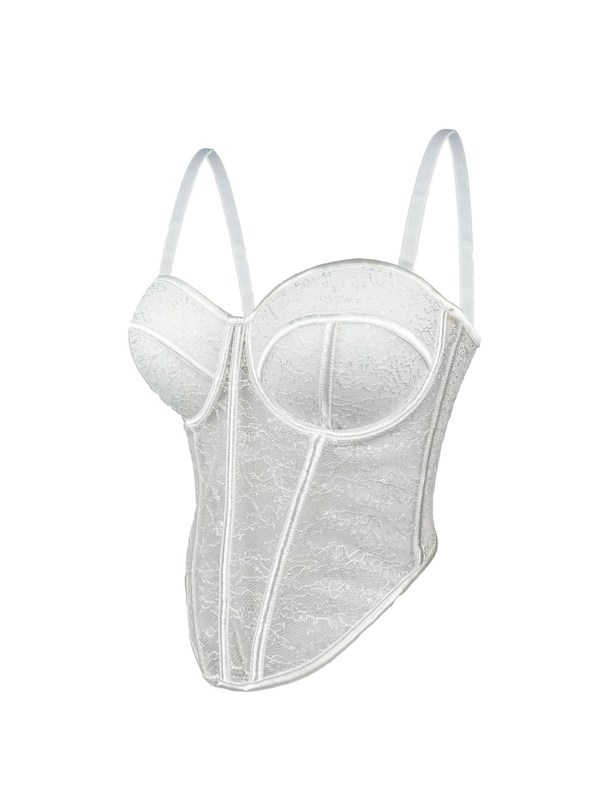 Women's Clothing New Slim Sexy See Through Mesh Vest Suspender Low Cut Contrast Color Waist Slim Breathable Body Shaping Fishbone Bra_ecoleips.com