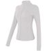 Women's Long Sleeved Sports Jacket Fitness Wear Sheer Fabric Sun Protection Stand Up Collar Yoga Jacket_ecoleips.com