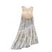 Women's French Style 3D Floral Mesh Cover Up Dress Summer Resort Inspired Sleeveless Long Dress Slimming Elegant Fairy Like_ecoleips.com