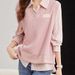Women's Clothing Striped Spring And Autumn New Fashion Shirt Loose Two Piece Suit Long Sleeved Stylish Shirt Bottoming Top Outer Wear_ecoleips.com
