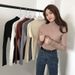 girl Women's Base Shirt Winter Half Turtleneck White Knitted Top 2022 Spring Autumn New Fashionable Versatile Inner Sweater_ecoleips.com