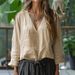 Women's Clothing Casual V Neck Long Sleeve Loose Pullover Solid Color Multicolor Tops T Shirt_ecoleips.com