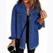 Women's Clothing Stand New Style Raw Edge Denim Casual Loose Jacket Shirt_ecoleips.com