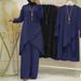 Spring And Autumn Muslim Two-Piece O-Neck Long Sleeve Shirt Wide-Leg Pants Suit Casual Women's Set_ecoleips.com