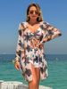 "3-Piece Bikini Set With Chiffon Cover-Up – Sexy High-Waisted Bikini & Long Skirt, Sun Protection Beachwear For Women"_ecoleips.com