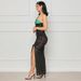 Women Stylish 3‑Piece Dress Set Featuring Mesh Patchwork, One‑Shoulder Cut, Spaghetti Straps & Strapless Design_ecoleips.com