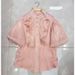Women's Clothing Women's Rhinestone And Beaded Stand Collar Blouse Lantern Sleeve Unique Ruffle Top Gentle Elegant Light Luxury Youthful_ecoleips.com
