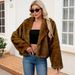 Women's Faux Fur Coat Elegant Shawl Collar Long Sleeve Jacket – Soft & Warm Winter Outerwear For Office & Casual_ecoleips.com