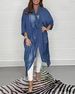 Women's Clothing Spring And Summer Fashionable And Versatile Slimming Silk Loose V Neck Design Solid Color Large Top_ecoleips.com
