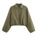 Women's Casual Lapel Zipper Puff Jacket – Lightweight Quilted Coat For Autumn & Winter, Stylish Outerwear For Work & Daily Wear_ecoleips.com