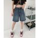2025s Women's Summer Petite Straight Slimming High Waist American Style Loose Wide Leg Mid-Length Jeans_ecoleips.com