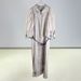Unique Design Linen Embroidered Puff Sleeve Tie Artistic Retro Shirt-style Long Dress, Loose And Slimming_ecoleips.com