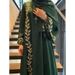 Women's Clothing Fashion Street Chiffon V Neck Embroidered Long Dress Robe With Headscarf_ecoleips.com