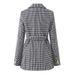 Women's Clothing Spring Autumn Women's Plaid Korean Style Belted Long Sleeve Slim Fit Elegant Commuter Suit Dress Fashionable_ecoleips.com