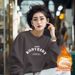 Women's Crew Neck Sweatshirt Fleece Lined Thickened Casual Top Loose Stylish Versatile for Spring Autumn Winter_ecoleips.com